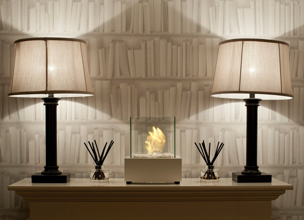 White Cube Bioethanol Burner Tabletop