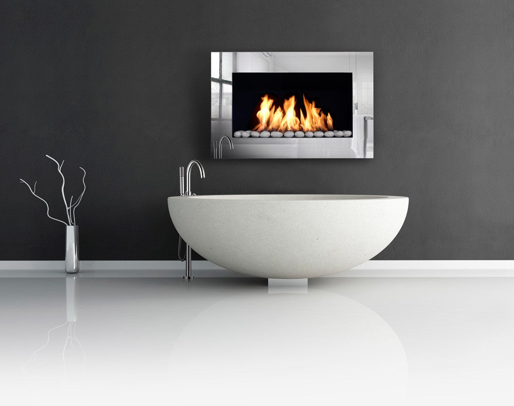 PHANTOM Mirrored Bioethanol Fireplace