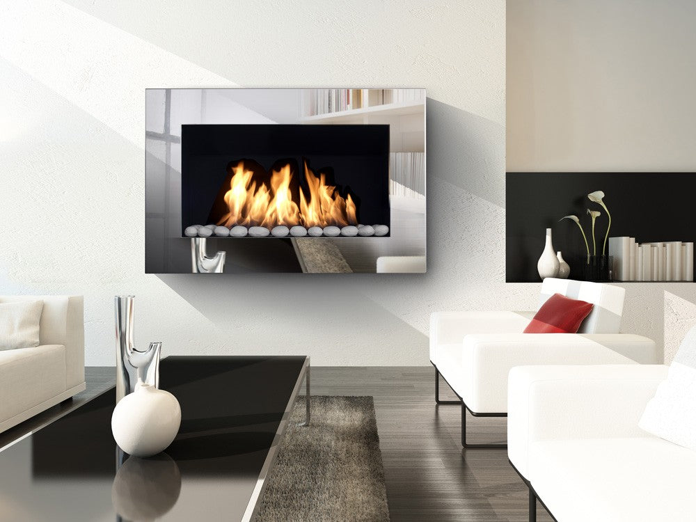 PHANTOM Mirrored Bioethanol Fireplace