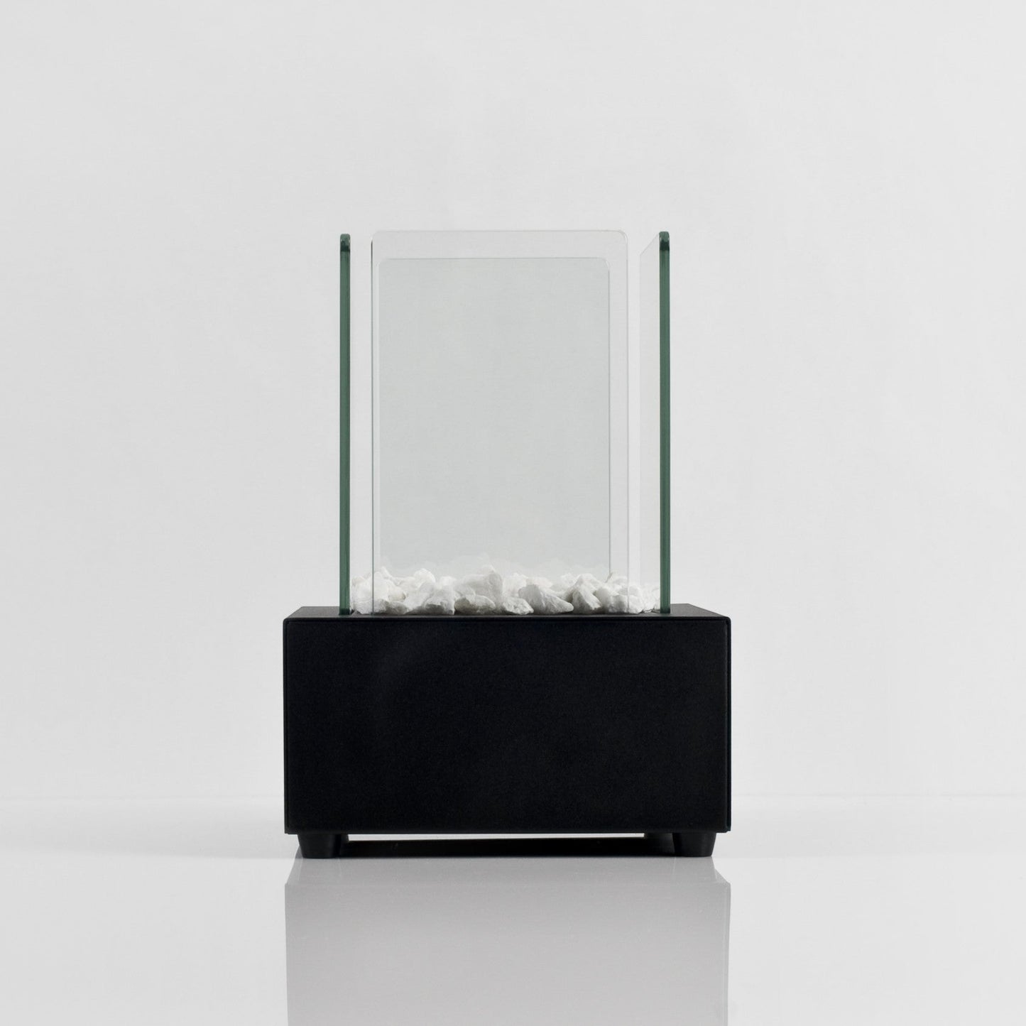 Black CUBE Bioethanol Burner Tabletop