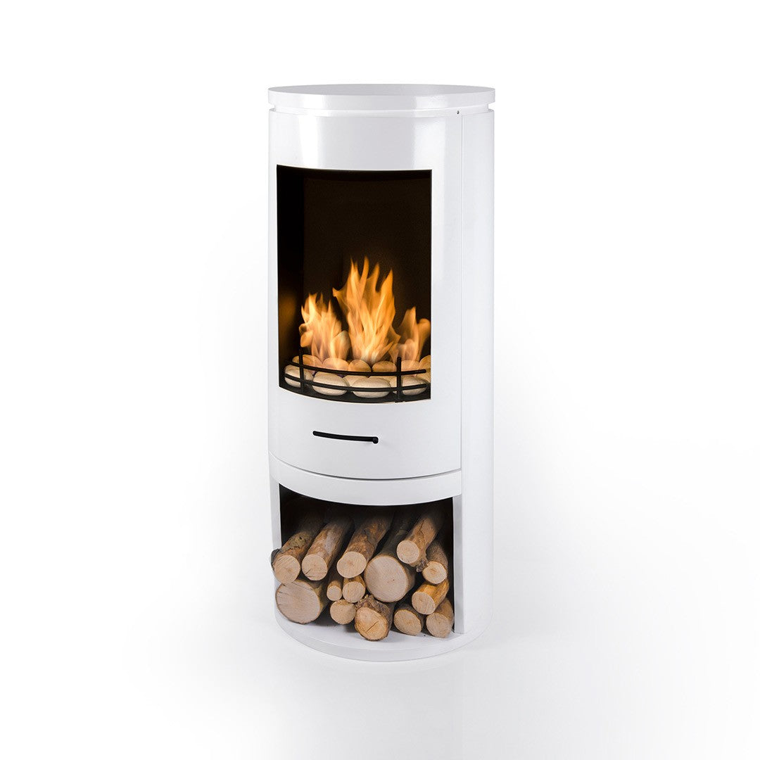 CYLINDER White Modern XL Bioethanol Stove