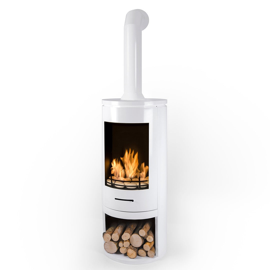 CYLINDER White Modern XL Bioethanol Stove