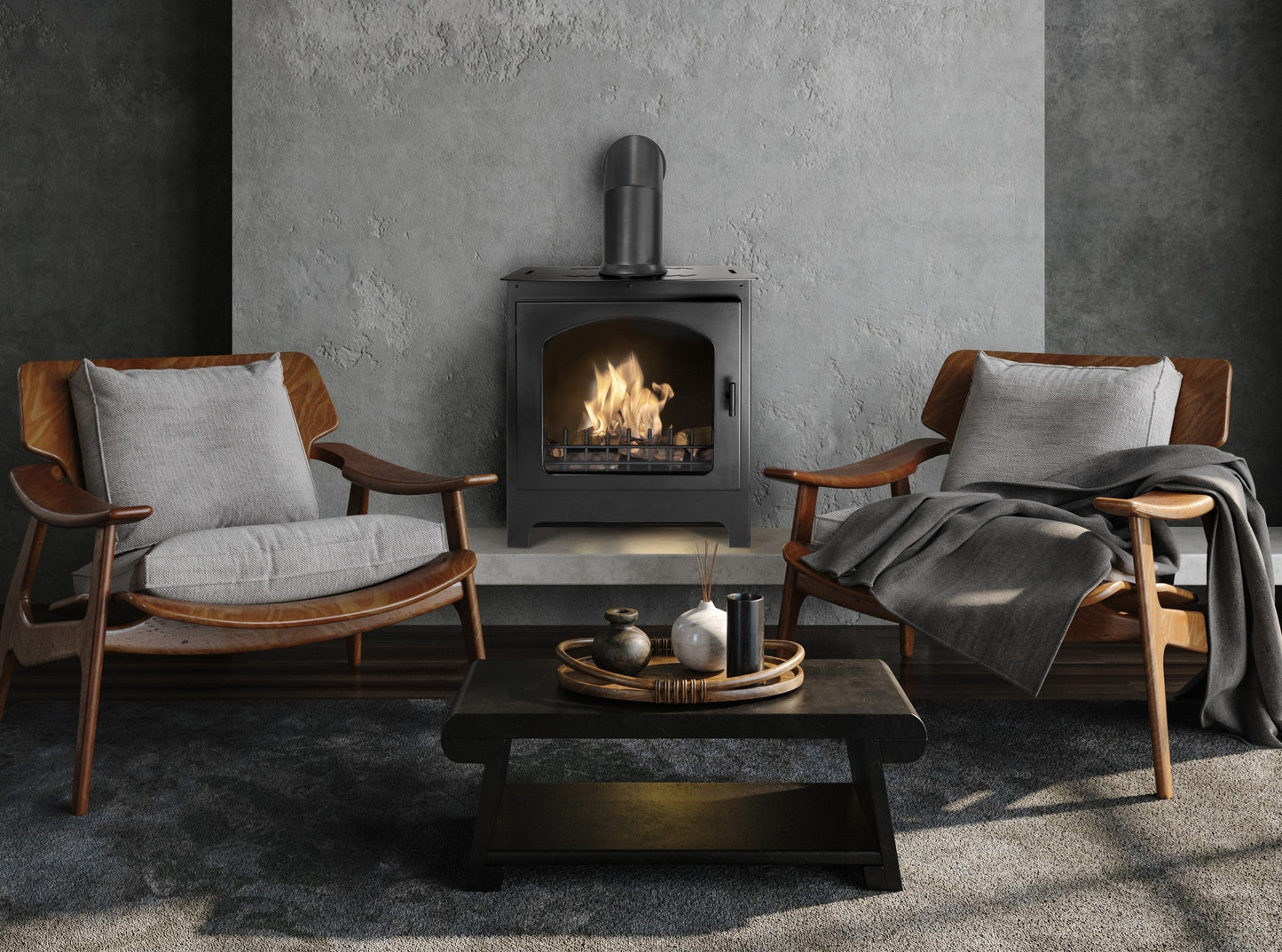 MULBERRY Black Bioethanol Stove