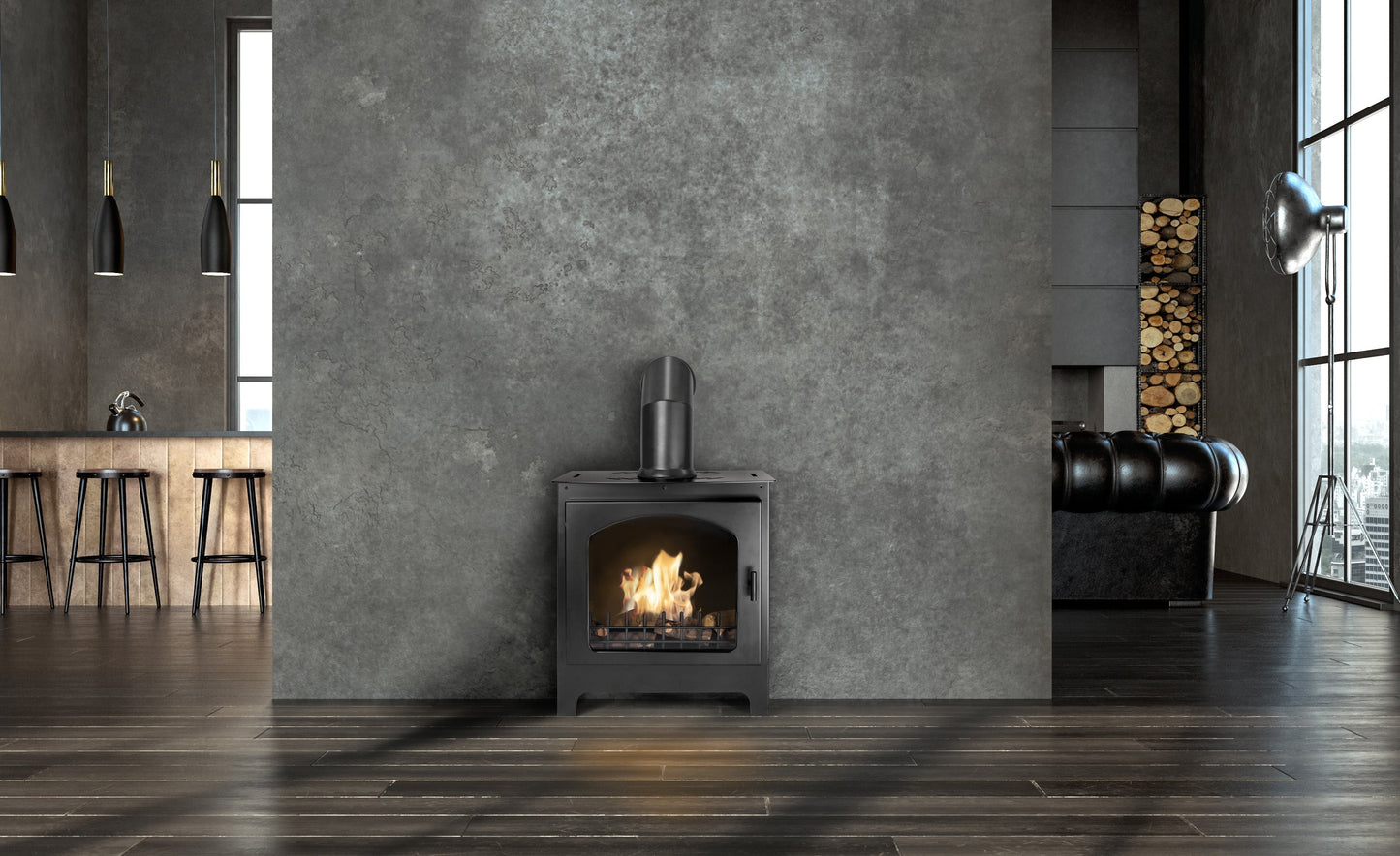 MULBERRY Black Bioethanol Stove