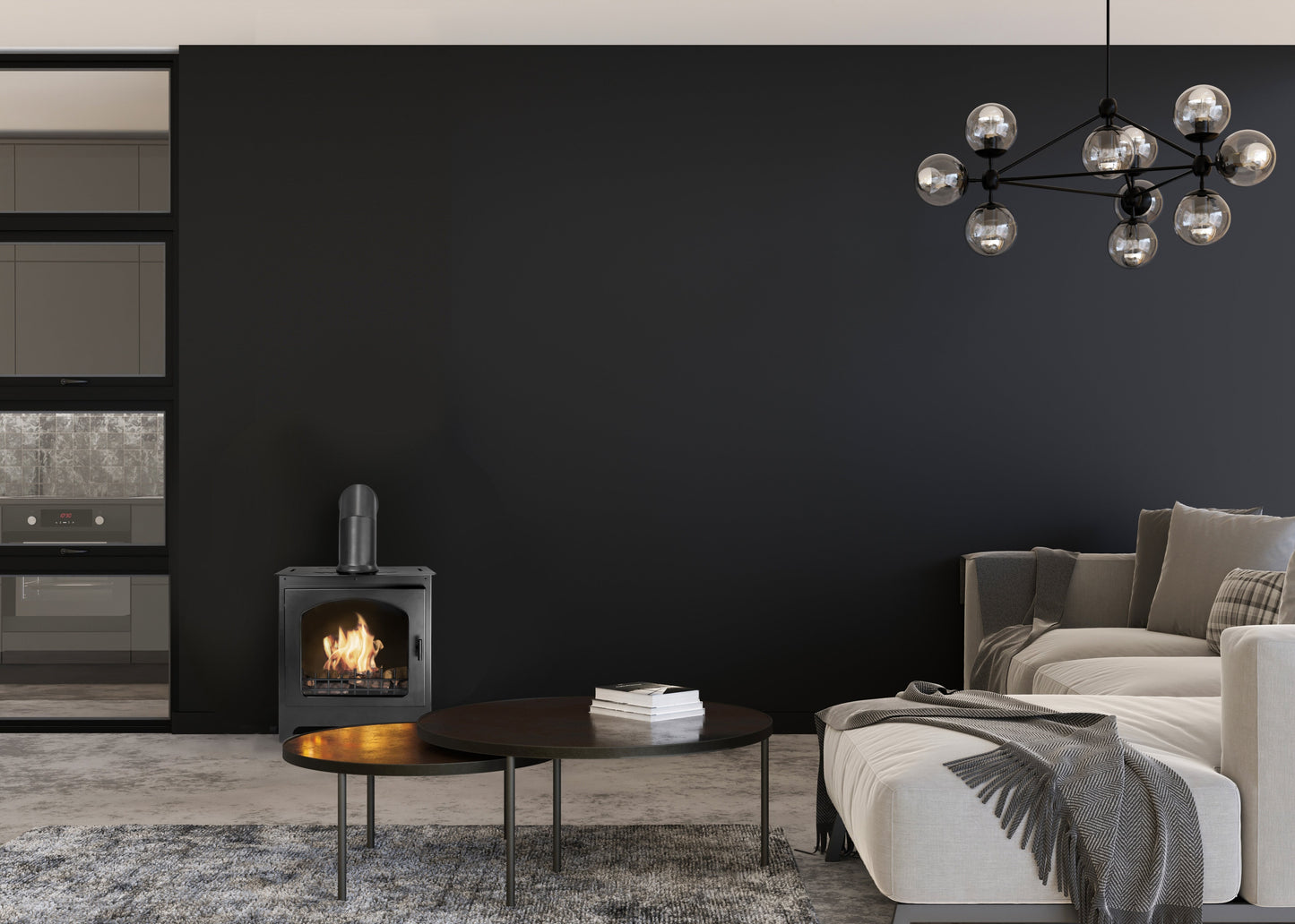 MULBERRY Black Bioethanol Stove