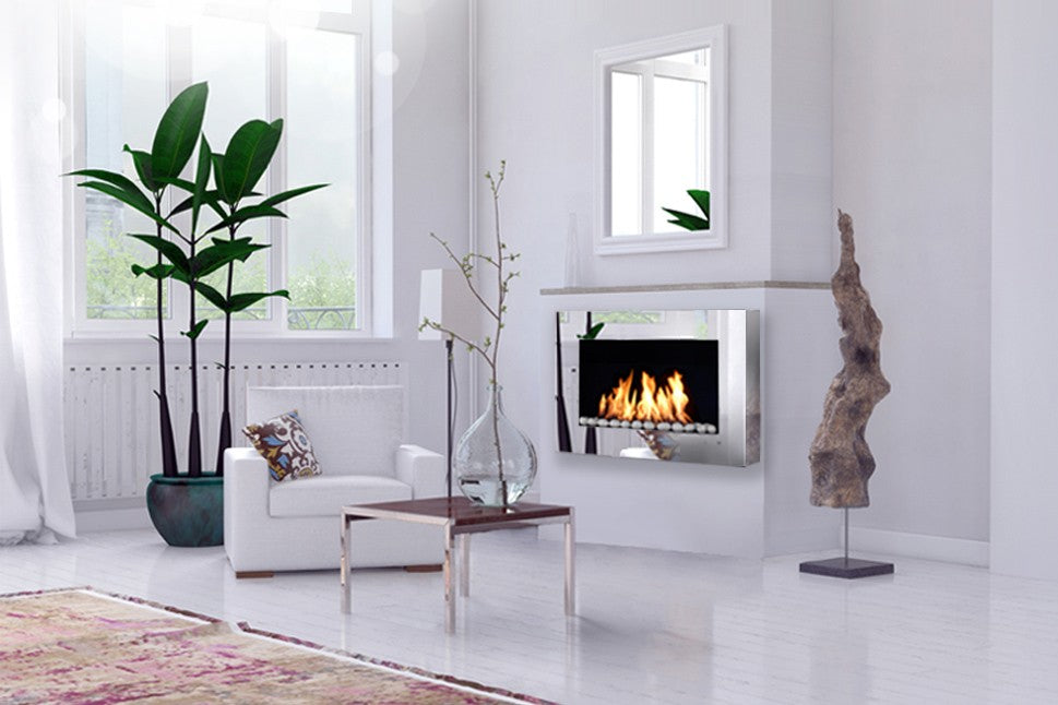 PHANTOM Mirrored Bioethanol Fireplace