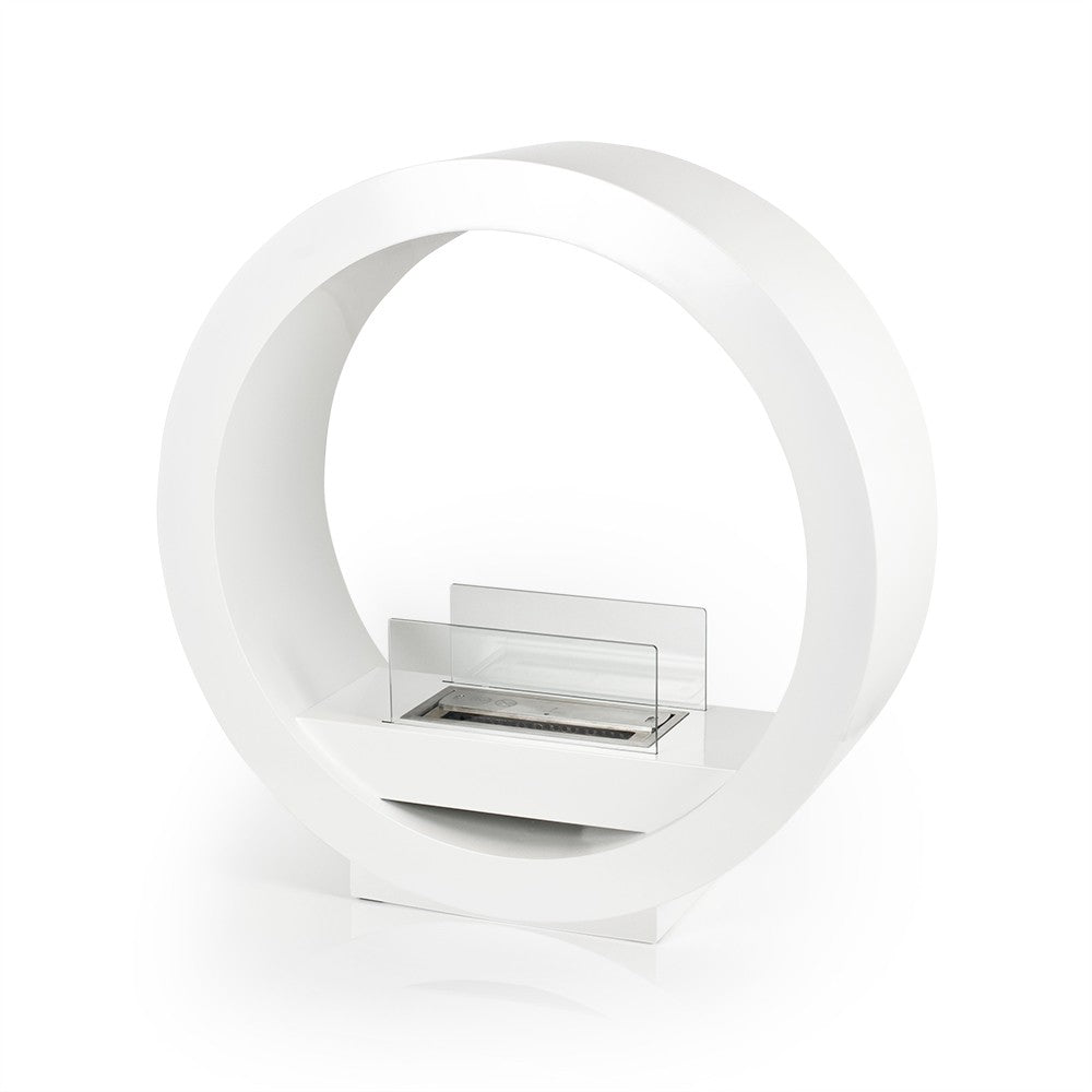 GLOBE White Bioethanol Fireplace