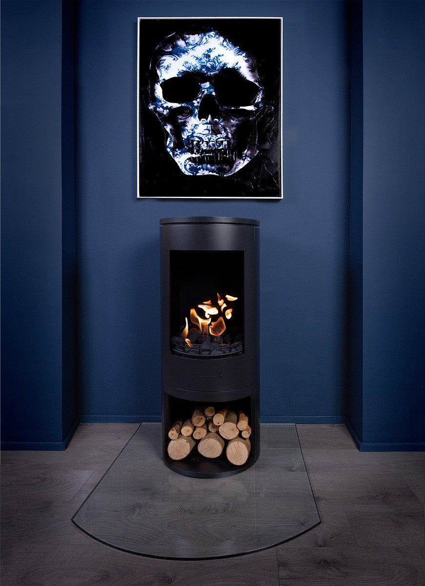 CYLINDER Black Modern XL Bioethanol Stove