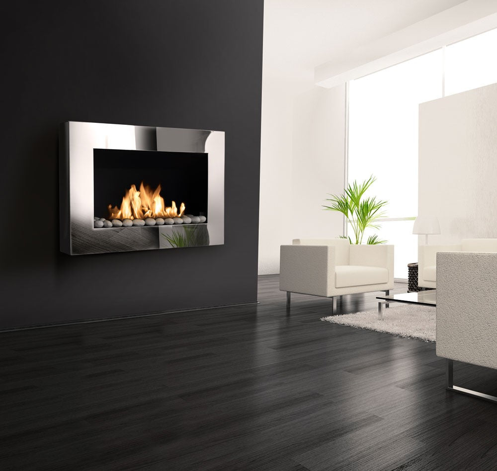 PHANTOM Mirrored Bioethanol Fireplace