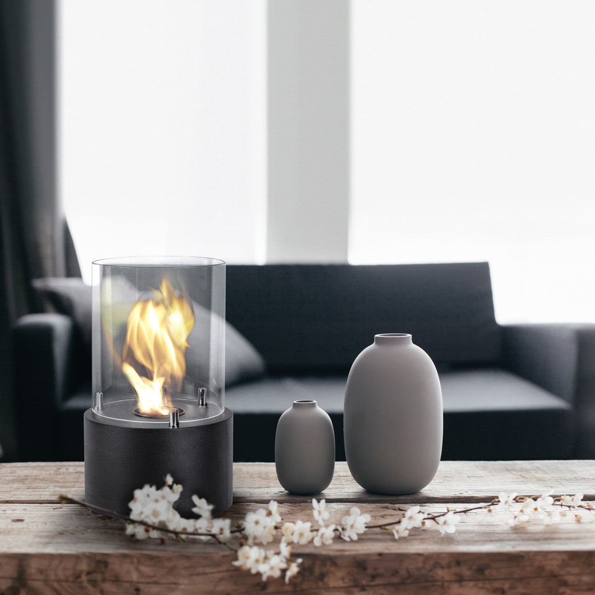 SORRENTO Bioethanol Burner in Black Finish