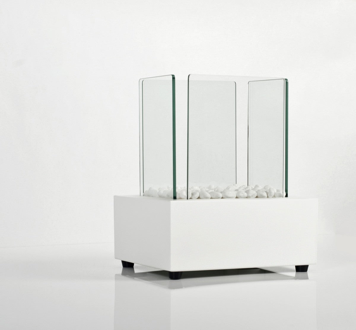 White CUBE Bioethanol Burner Tabletop