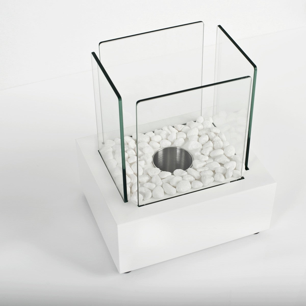 White Cube Bioethanol Burner Tabletop