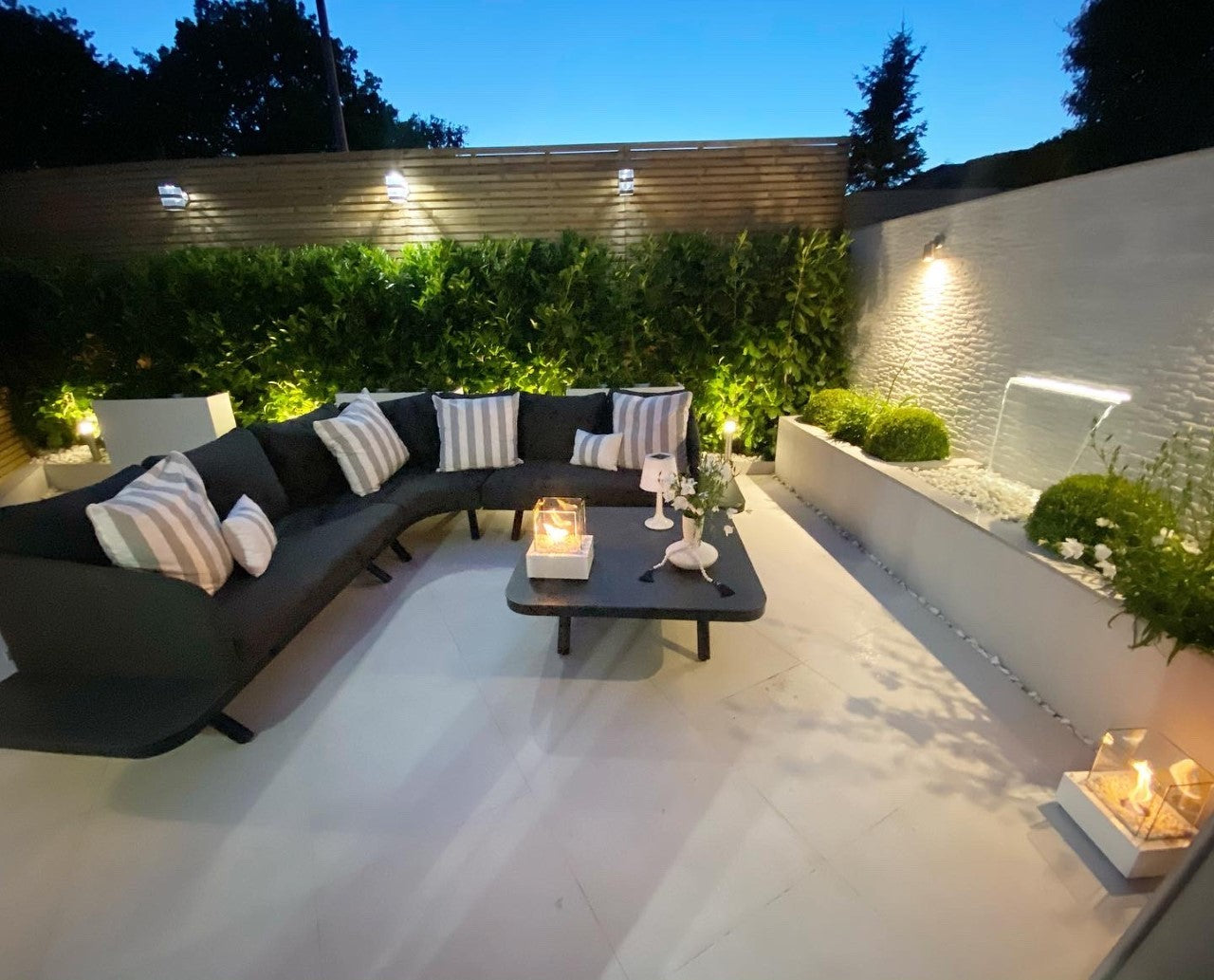 White Cube Bioethanol Burner Tabletop