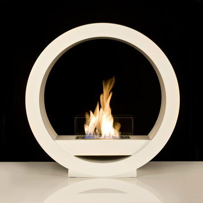 GLOBE White Bioethanol Fireplace