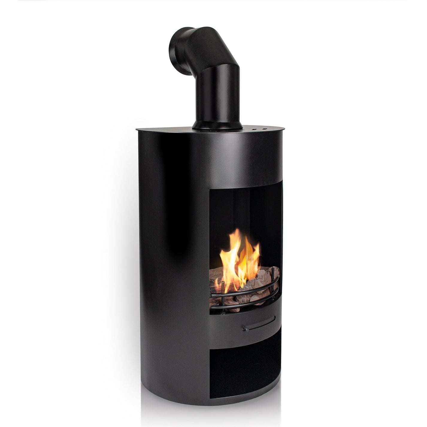 LUNA Black Modern Bioethanol Stove Gel Fireplaces