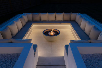 Large Grey Bioethanol Firepit Outdoor Fireplace